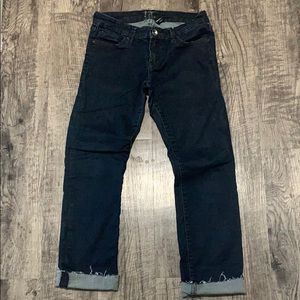 Dark wash denim